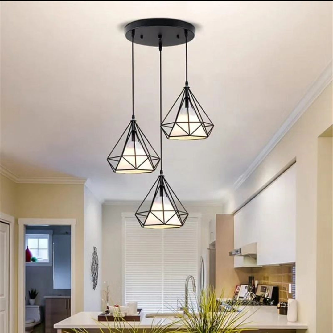 Black Pendant Light with Bulb