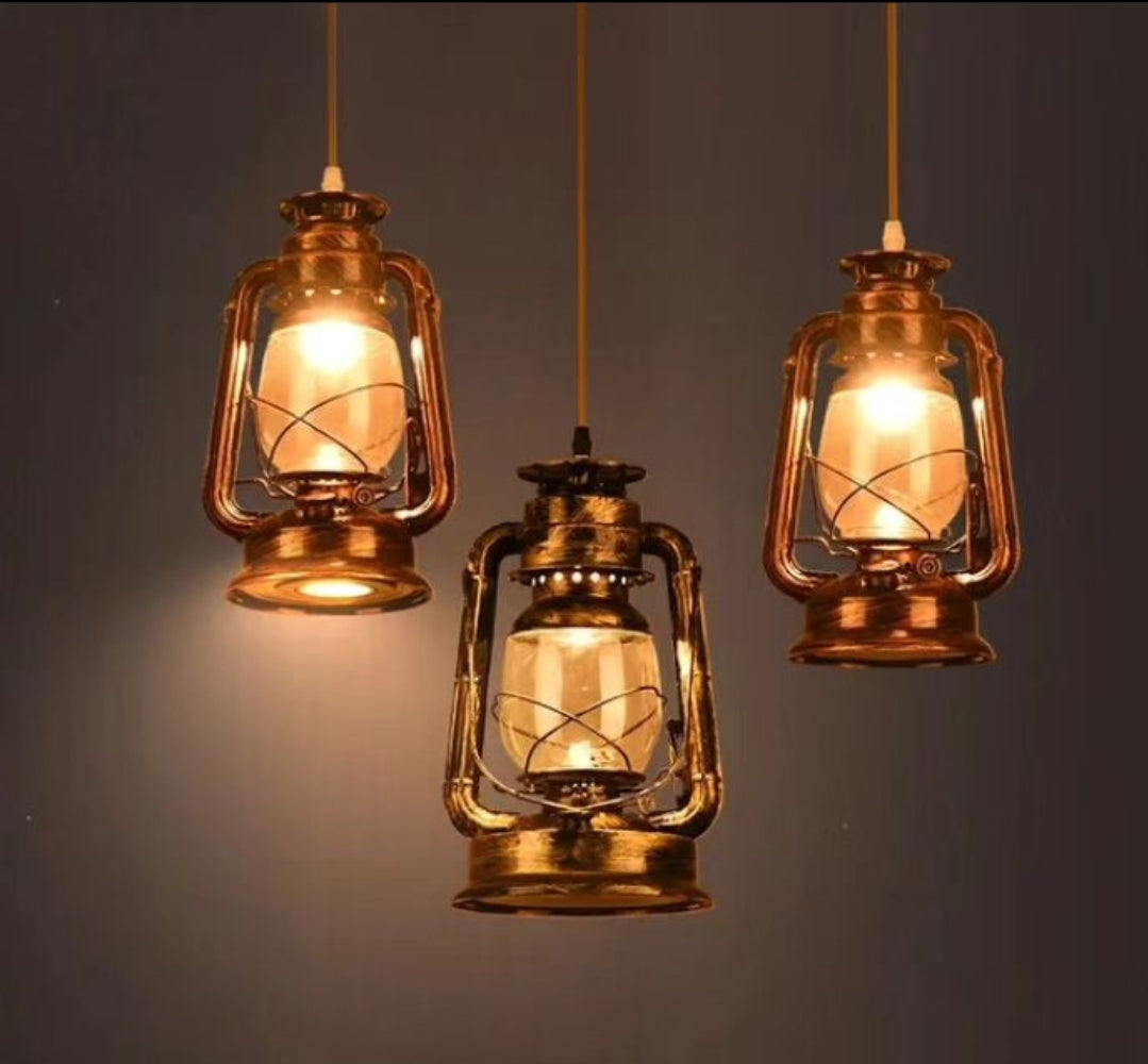 Modern pendant light with electric and paraffin option