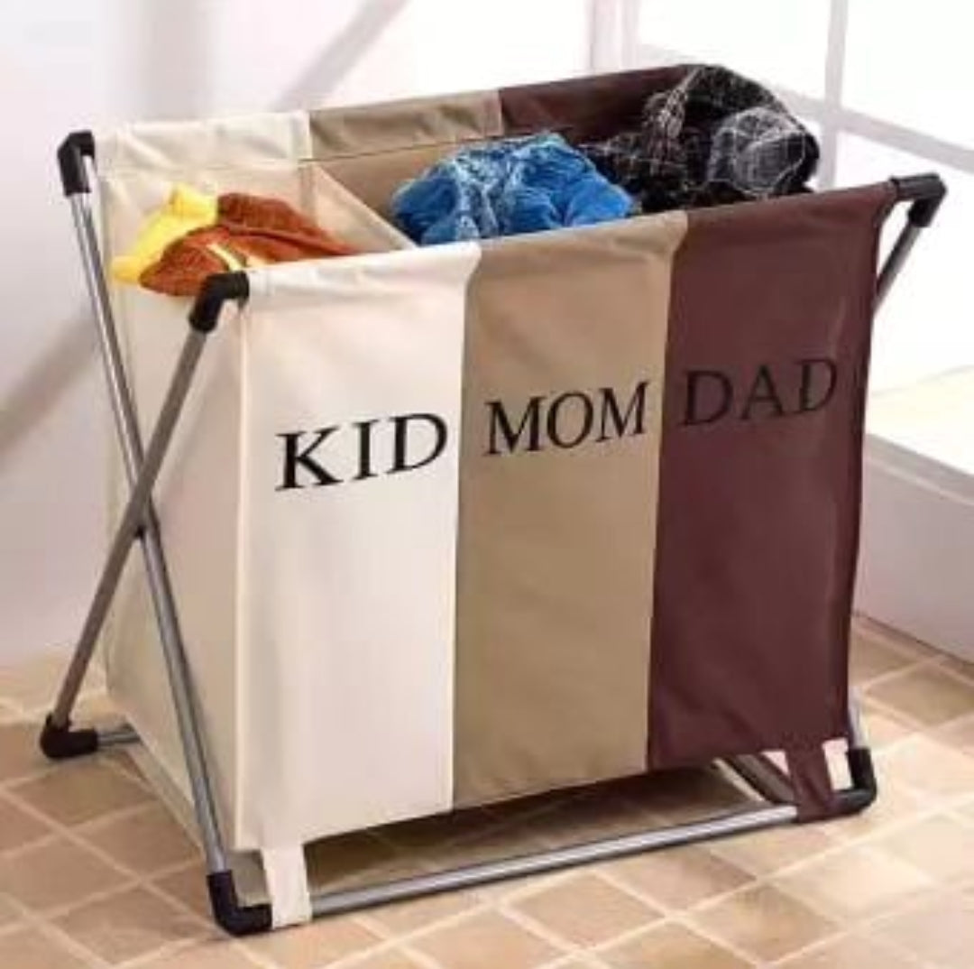 3Compartment Laundry Basket