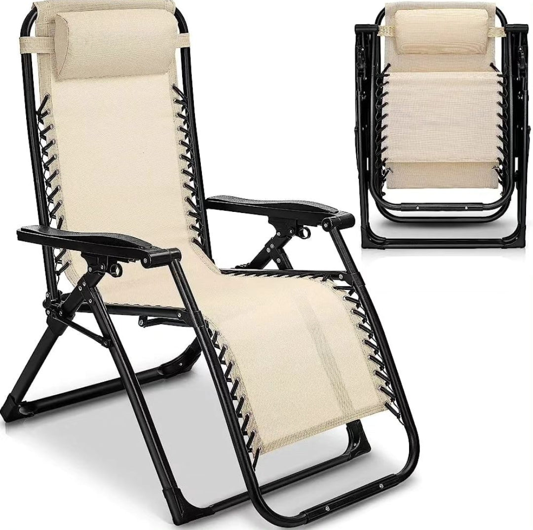 Outdoor Folding Zero Gravity Reclining Lounge Chair