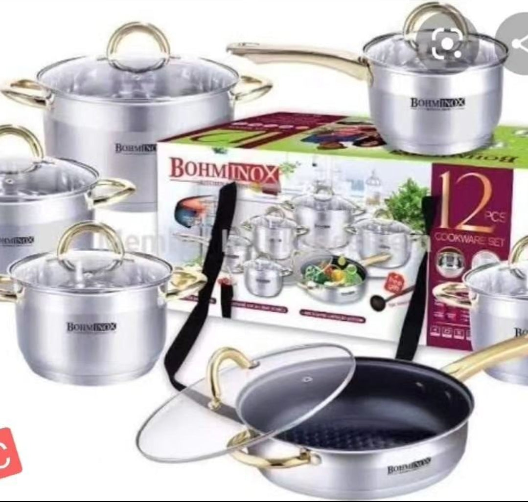 Assorted 12pcs Cookware Set