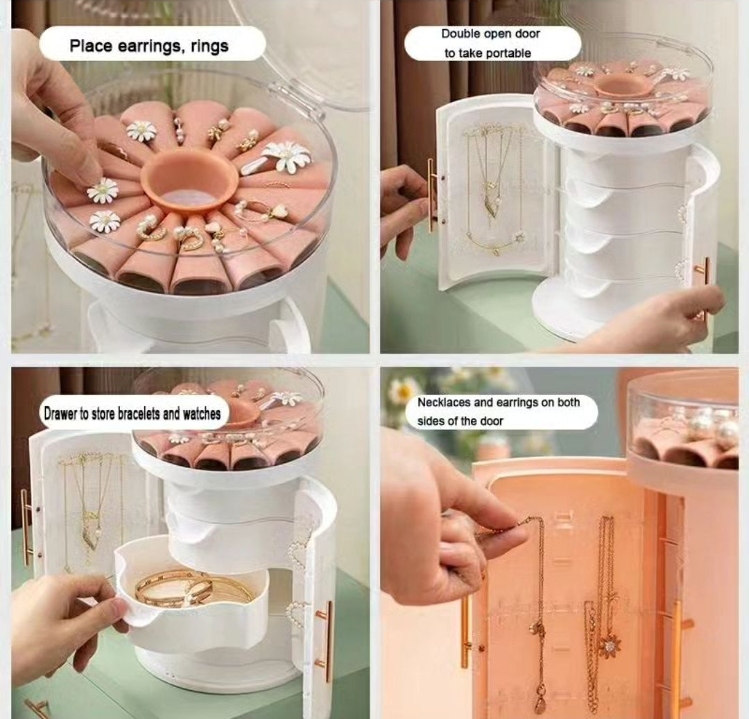 4 Layer Multifunctional Luxury Jewellery Storage Box