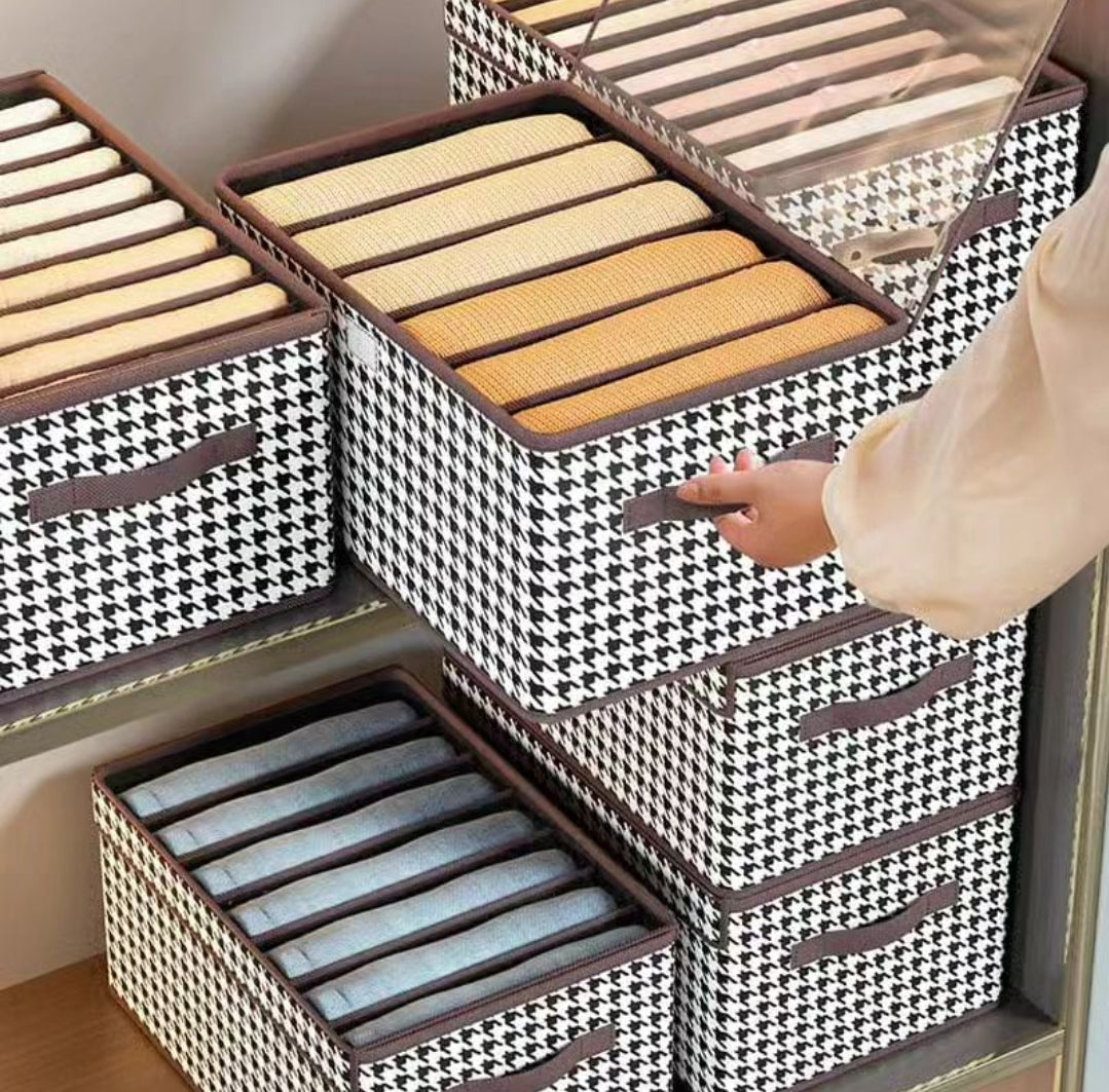 Non-woven 7 Grid Wardrobe Clothes Organizer