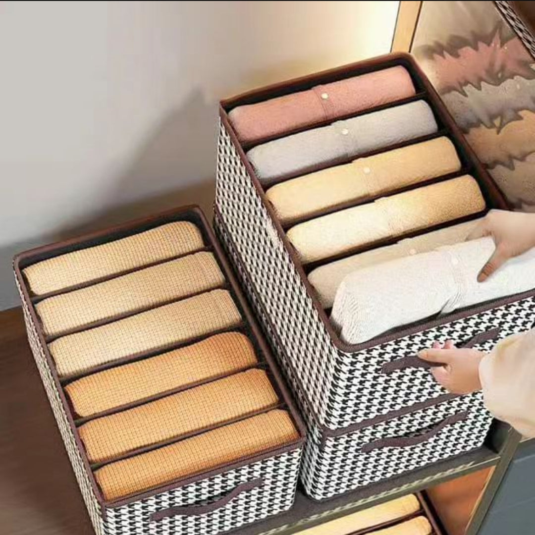 Non-woven 7 Grid Wardrobe Clothes Organizer