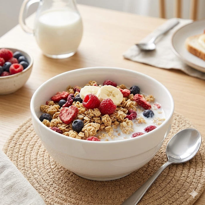 Gemelli Collections ceramic stackable soup and cereal bowls, set of 6, 4-inch white bowls for home, hotel and restaurant use.
