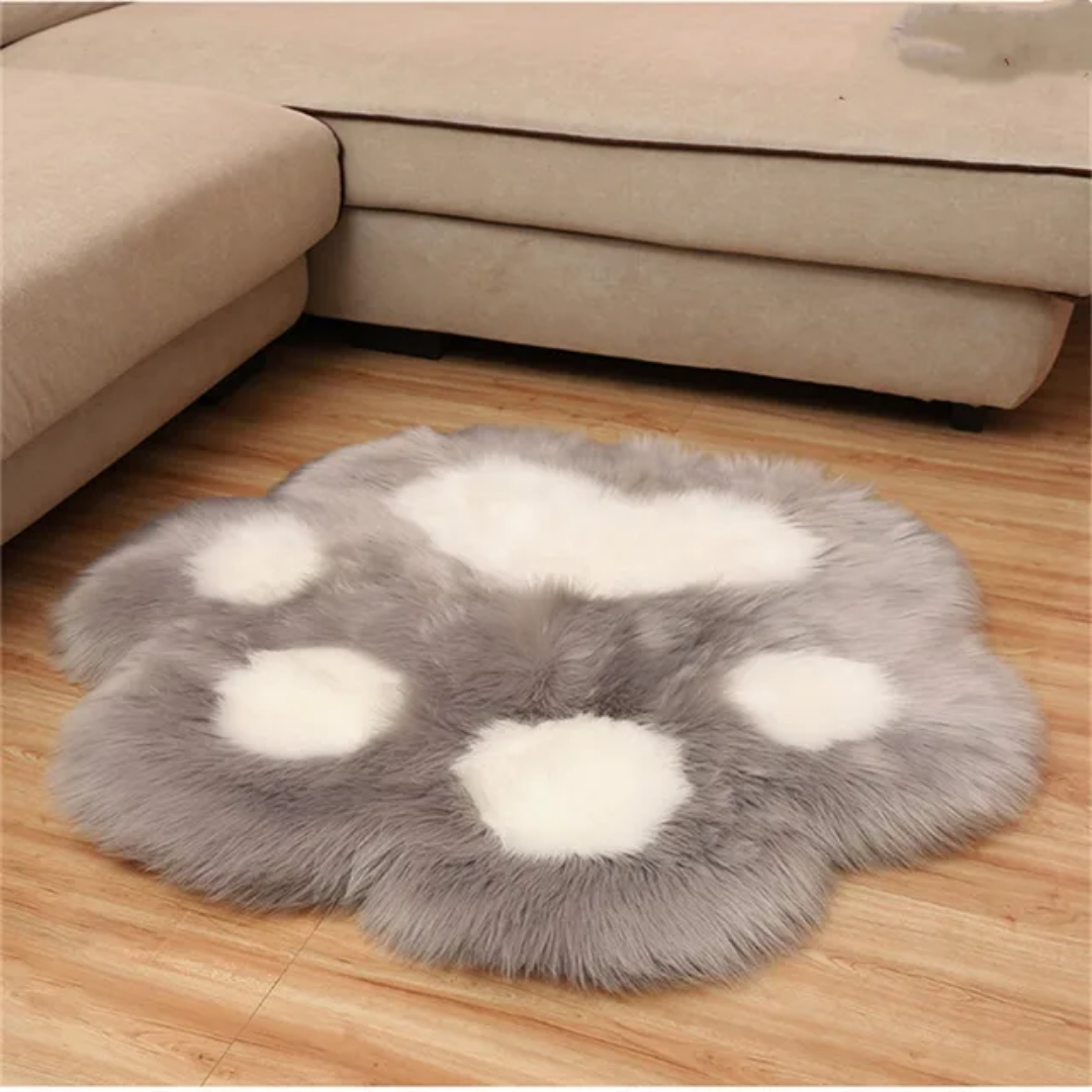Soft cat paw plush carpet in multiple colours for kids’ rooms and home décor