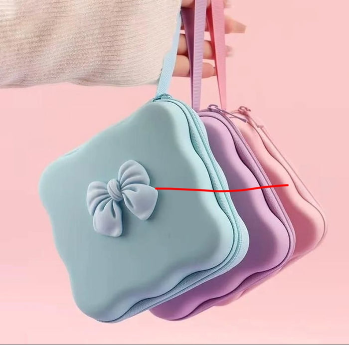 Cute Bow and Heart Design Sanitary Pad and Cable Organiser