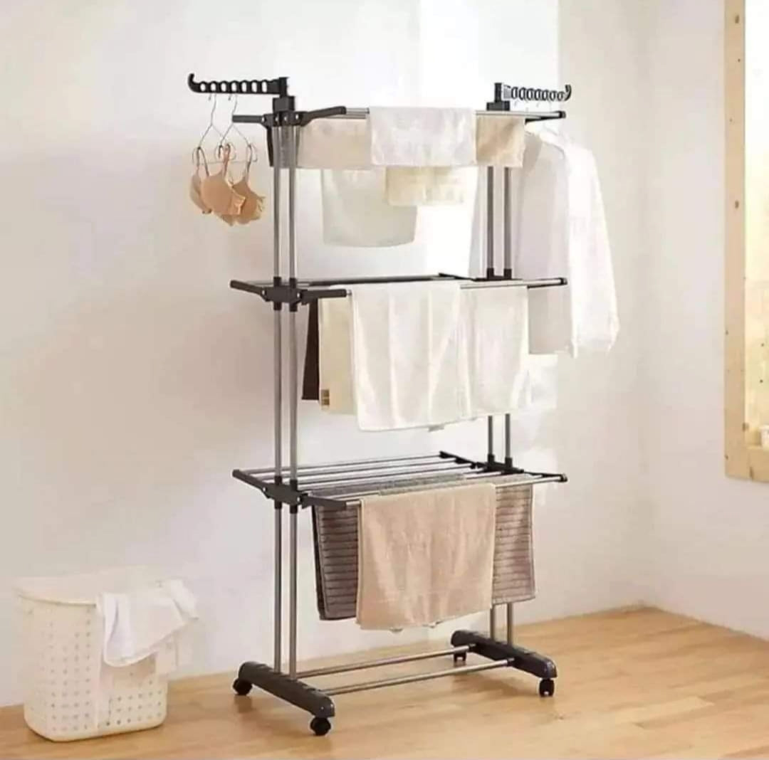 3 tier collapsible outdoor clothes Drying rack
