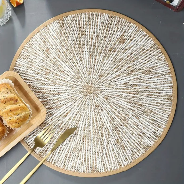6-Piece Round Burlap Placemats