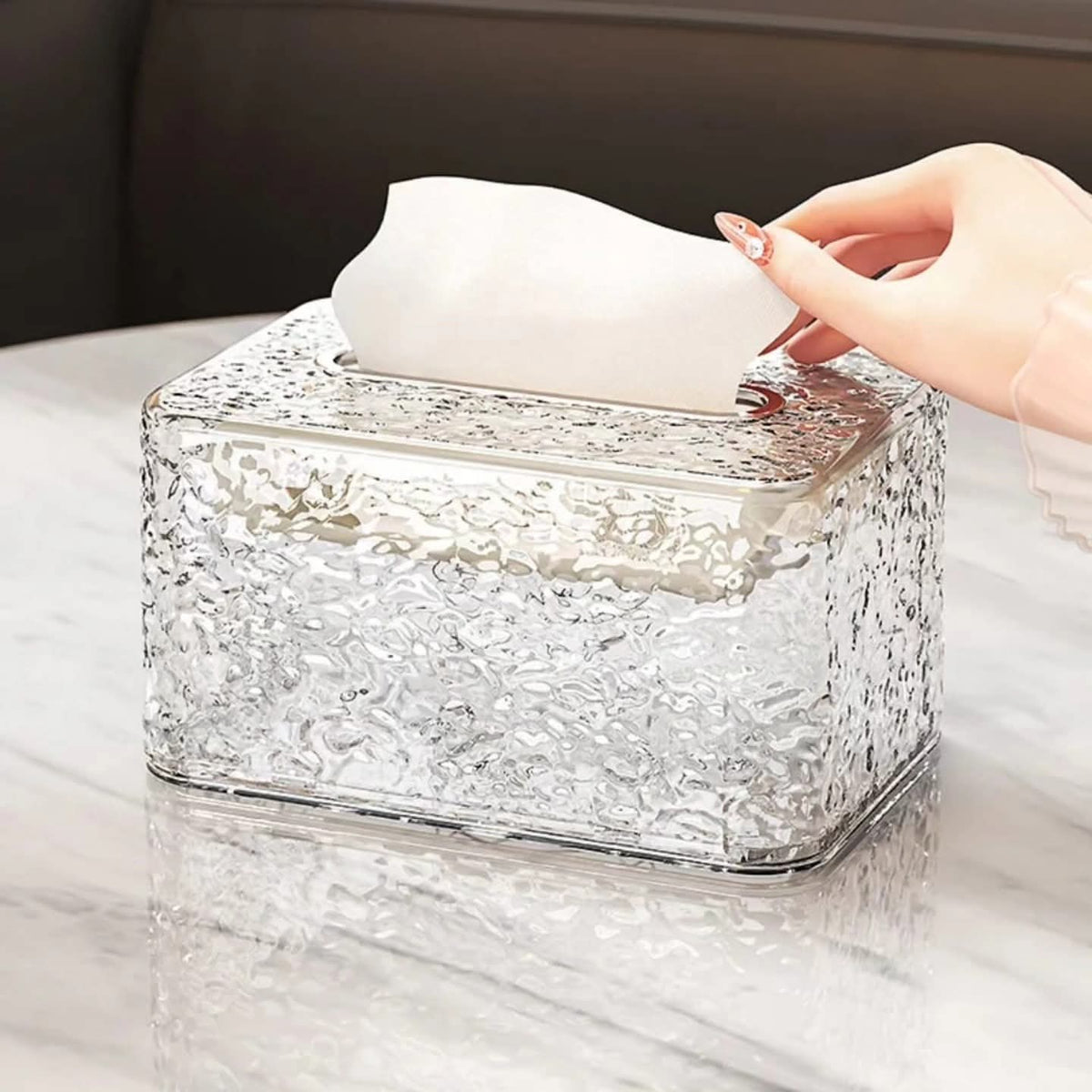 Transparent Tissue Storage Box