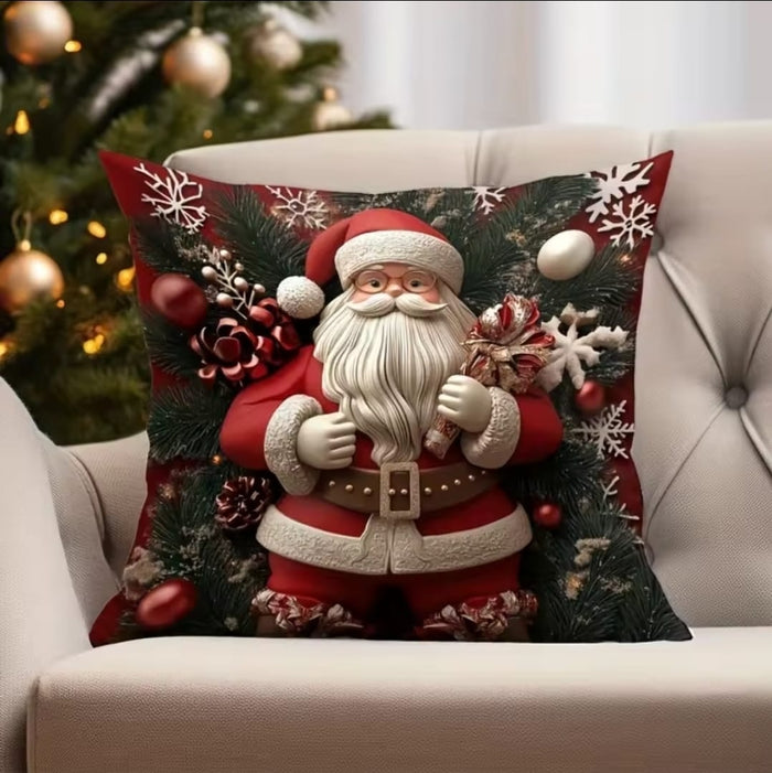Decorative Christmas Throw Pillow Cover, Snowman Reindeer Christmas Tree or Father Christmas print - available in Nairobi, Kenya