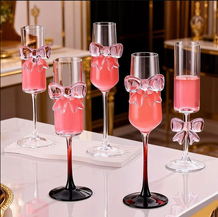 Set of 3 pink bow champagne flutes, 180ml each, available in Nairobi, Kenya
Set of 6 pink bow champagne flutes, 180ml each, available in Nairobi, Kenya