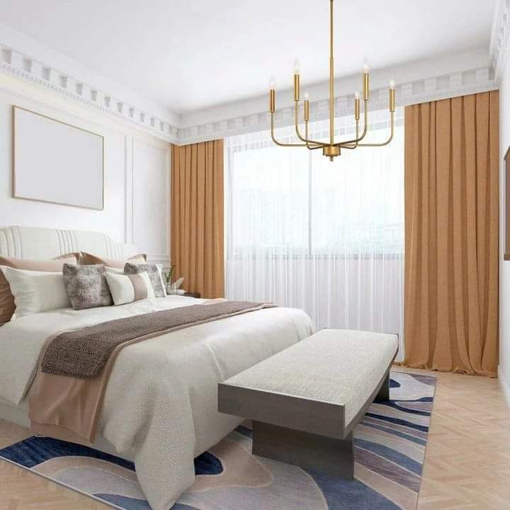 Simplistic Modern Gold Chandelier
