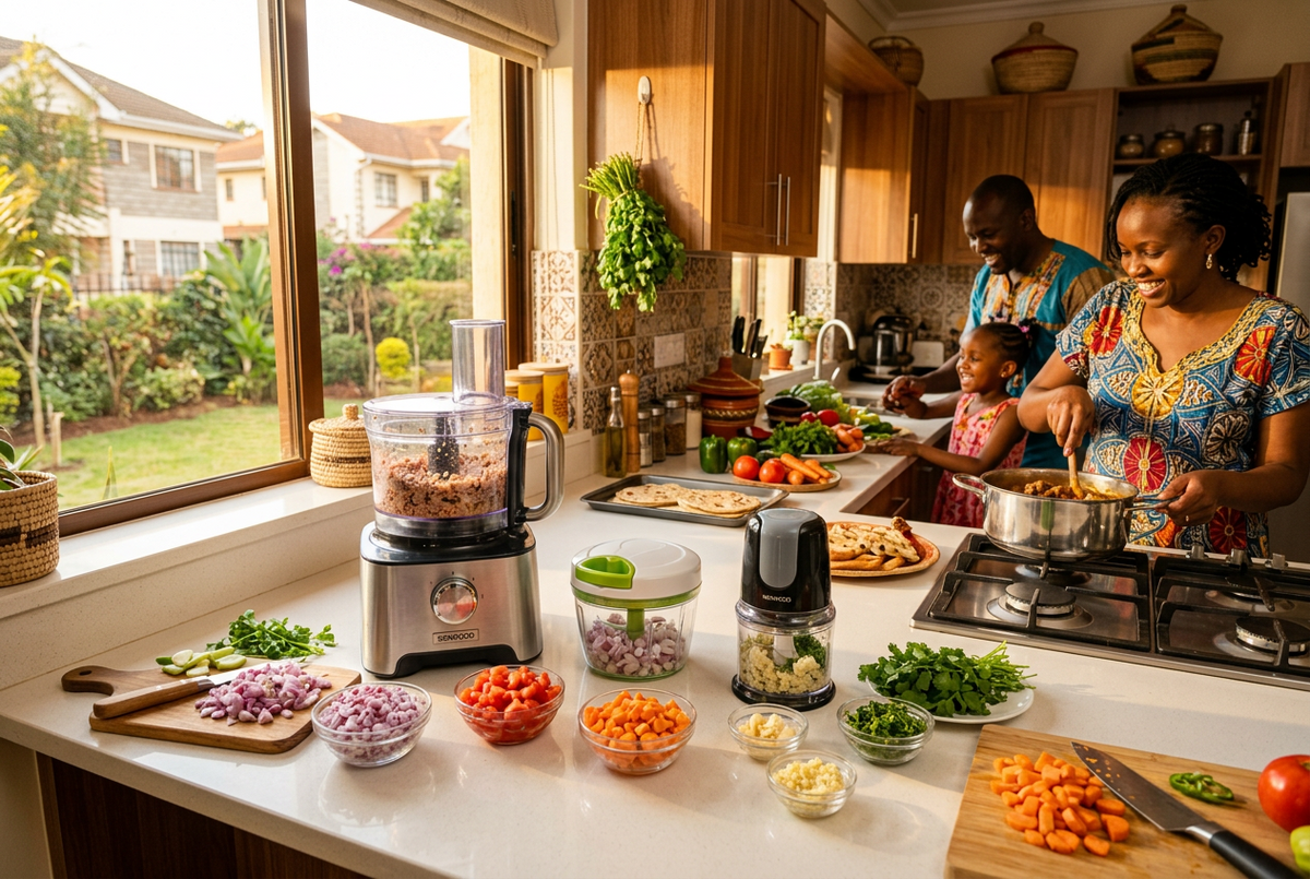 Food processors and choppers for chopping and preparing food in home kitchens, available in Nairobi, Kenya.