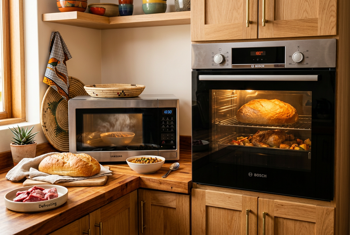 Microwaves and electric ovens for reheating, baking and cooking at home, available in Nairobi, Kenya.