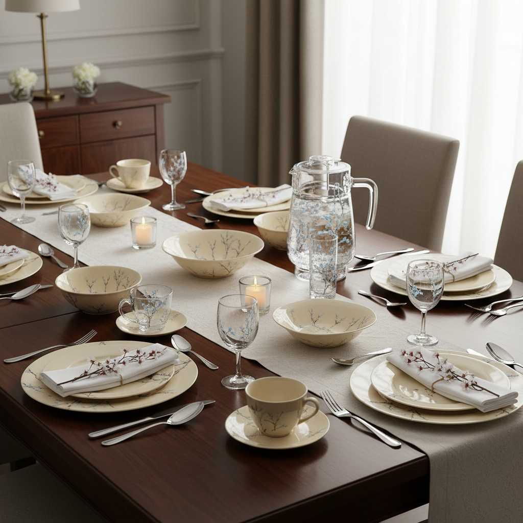 Neo Carina Hana Beige 46pc Dinner set-P7322