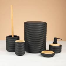 Ruffled 6-Piece Bathroom Accessories Set – PP Bathroom Set