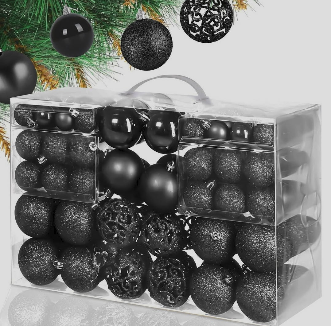 100-piece Christmas tree decoration balls set with 32 pieces of 6 cm, 36 pieces of 4 cm and 32 pieces of 3 cm baubles, available in Nairobi, Kenya