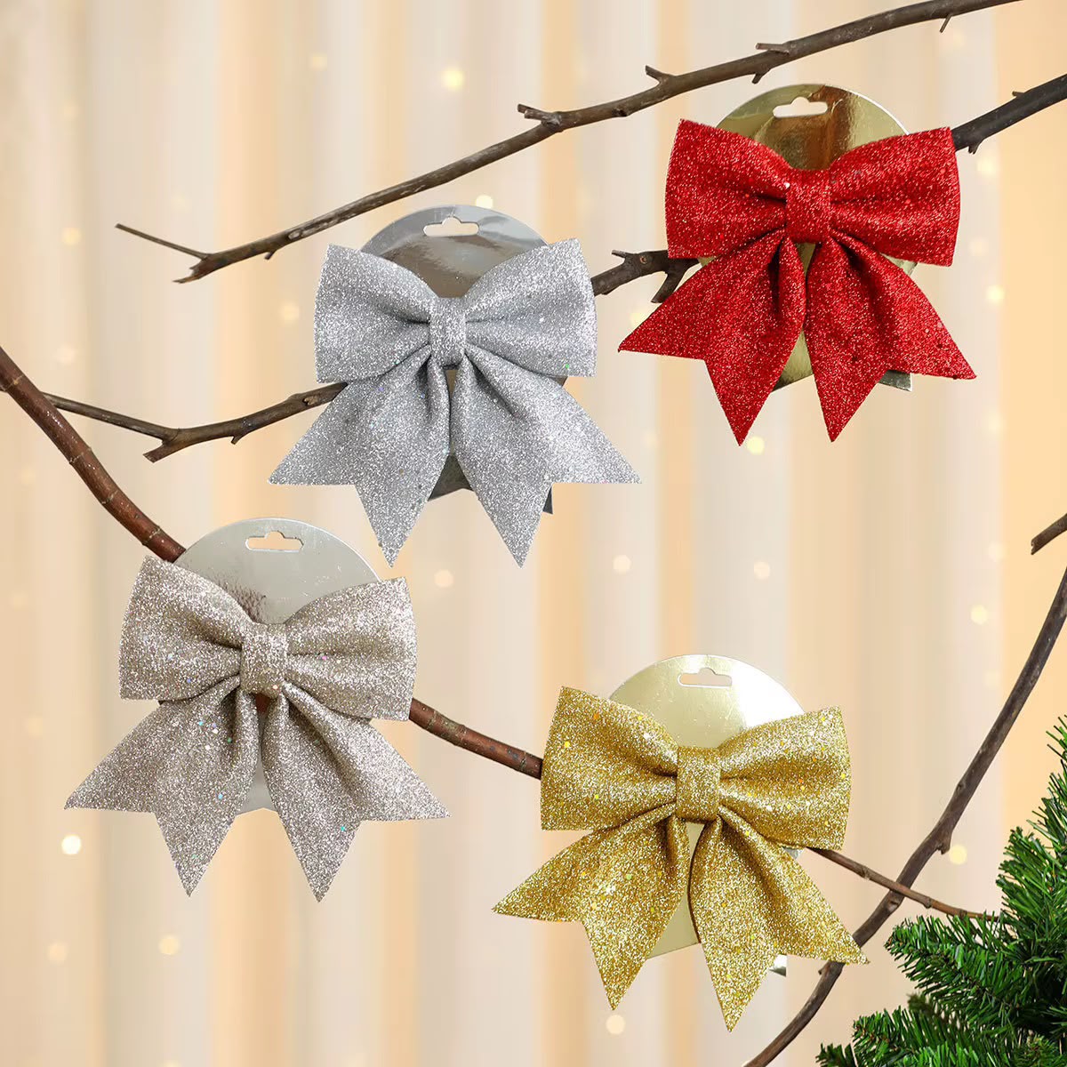 30cm Christmas Flower Bow Decoration for Christmas Tree
