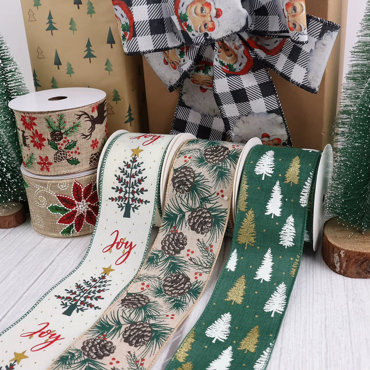 10 Metre Christmas Decorative Gift Wrapping Ribbon Roll