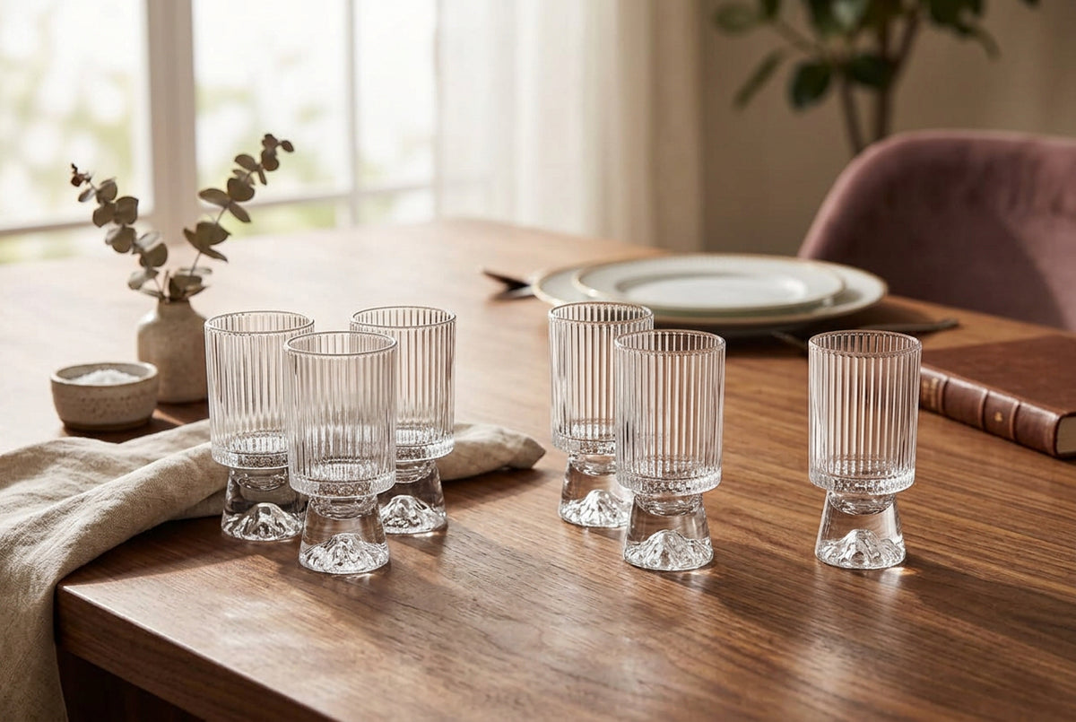 340ml Mountain Bottom Crystal Glass for Whiskey Juice Coffee