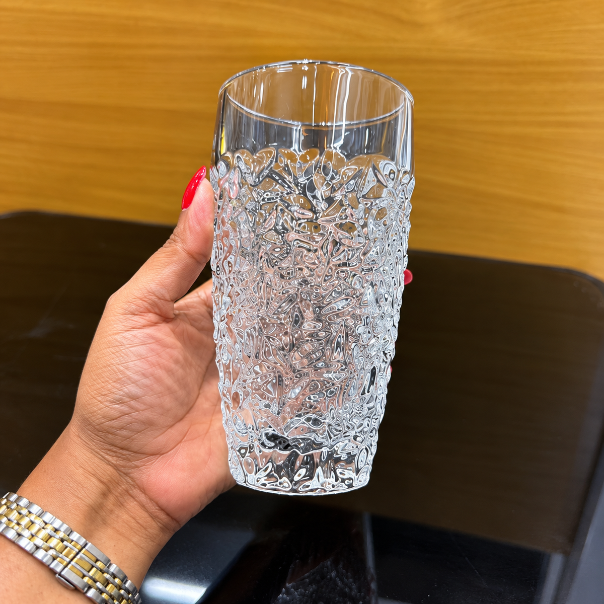 300ml Ribbed Highball Drinking Glass