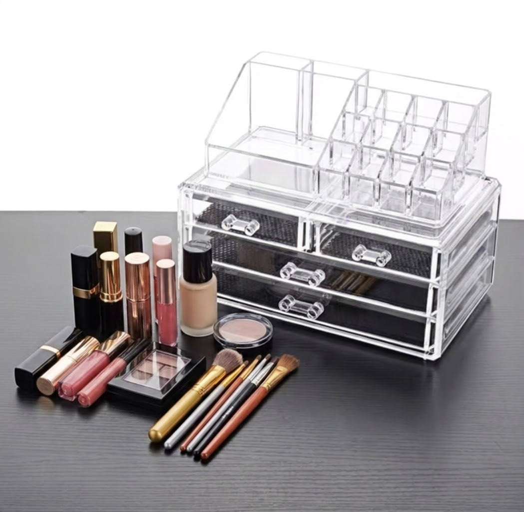 Transparent Acrylic Makeup Drawer Organiser for Cosmetics and Jewellery
