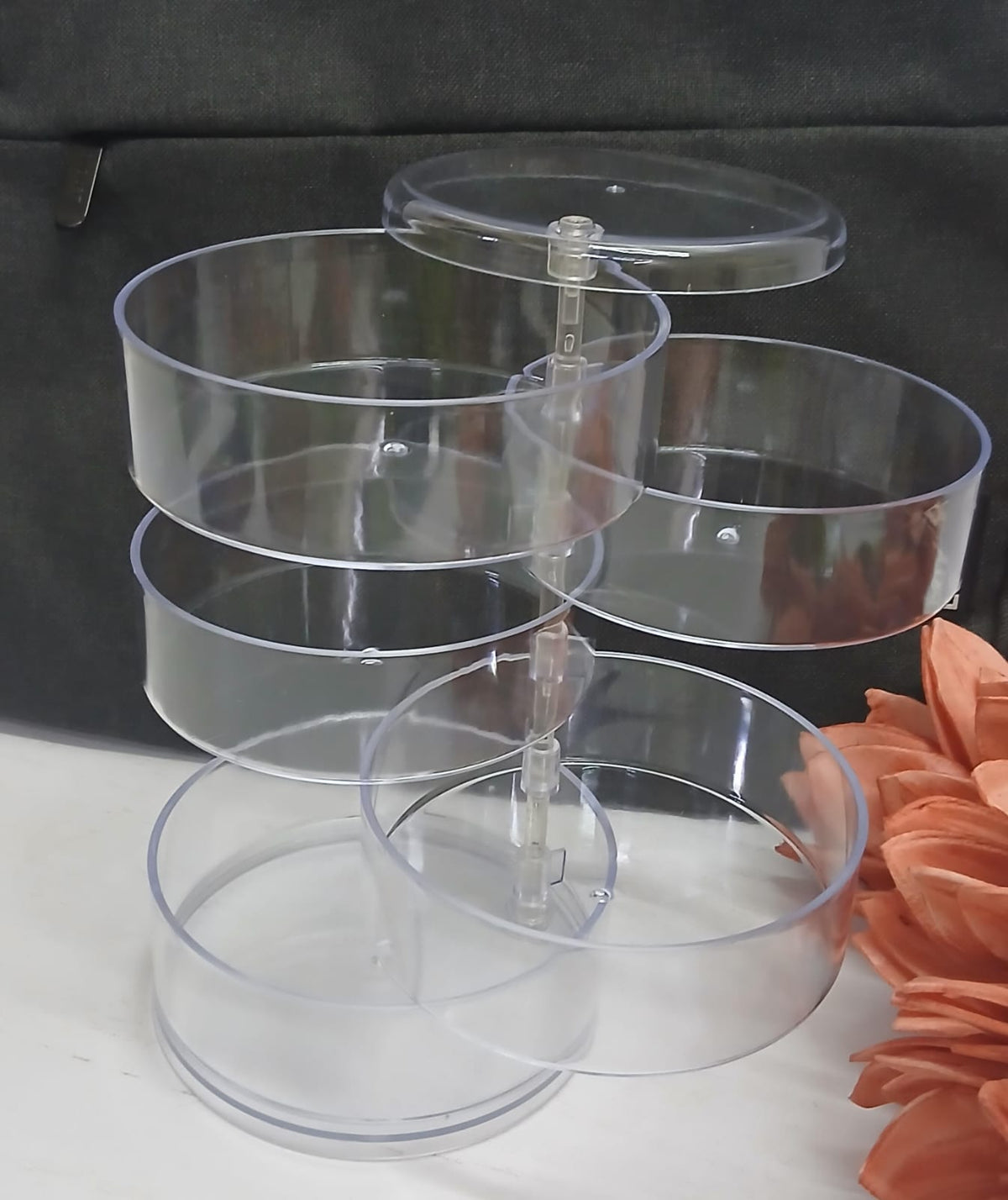 5-Layer Rotating Acrylic Jewellery Storage Organiser 11.5 Inches