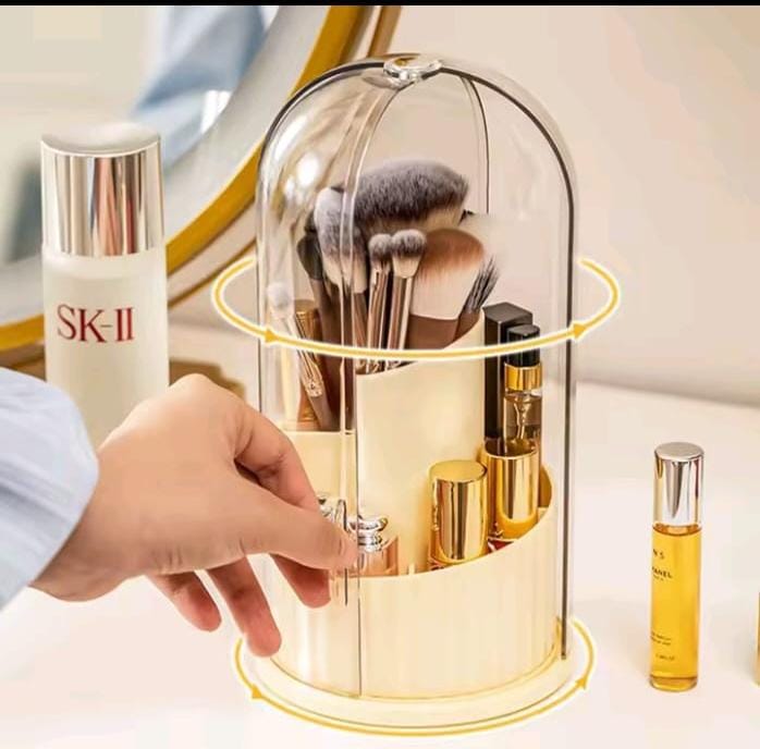 Rotating Acrylic Makeup Organiser for Cosmetics and Beauty Products