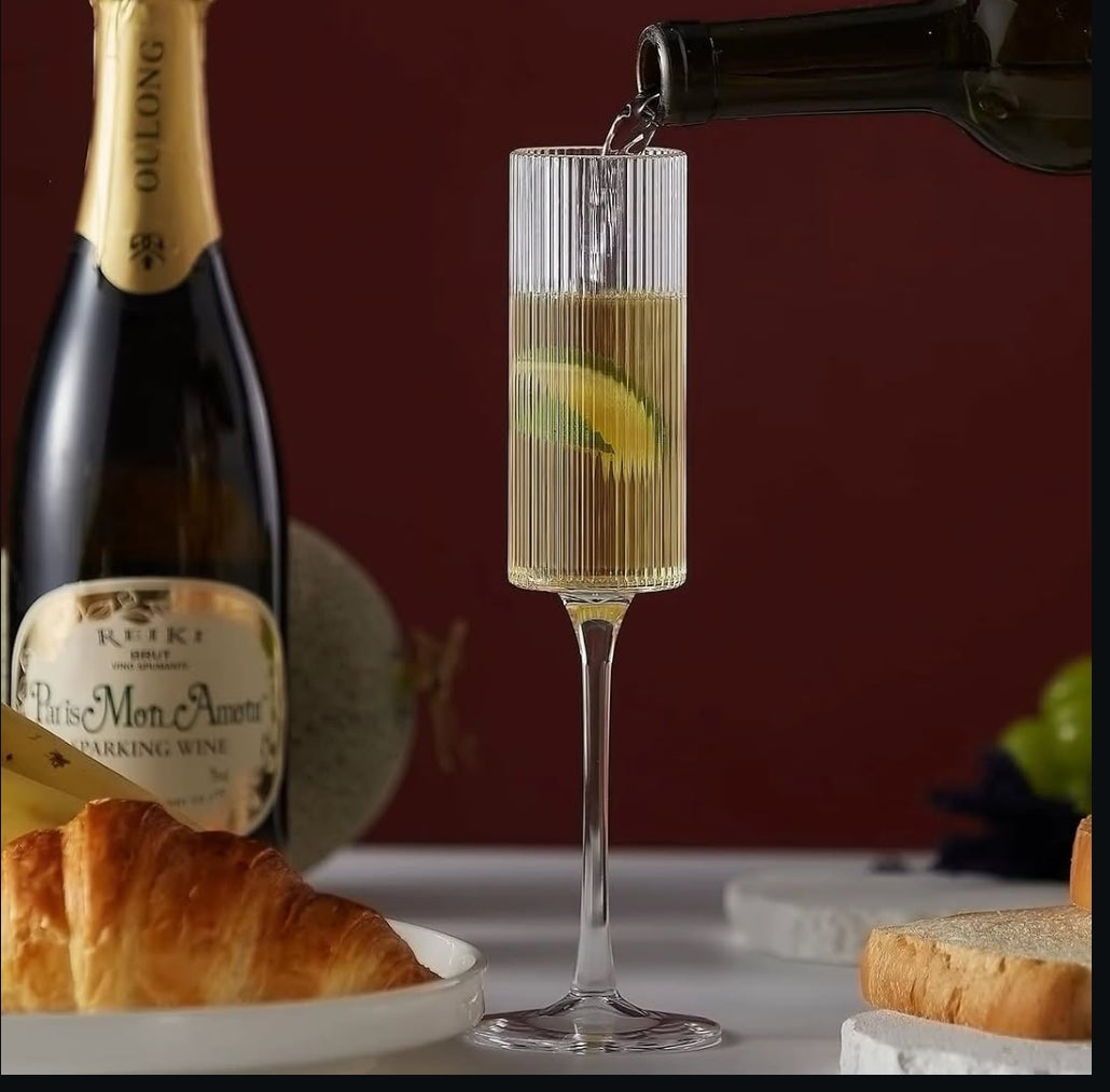 185ml Clear Champagne Glasses Set of 6