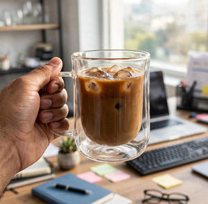 Title

350ml Double-Wall Borosilicate Glass Mug with Handle