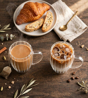 350ml Double-Wall Borosilicate Glass Mug with Handle