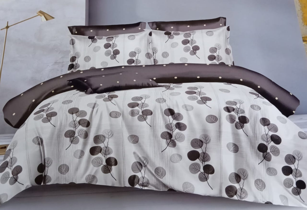 Cotton Binded Duvet Set 6×7 with Bedsheet and Pillow Cases