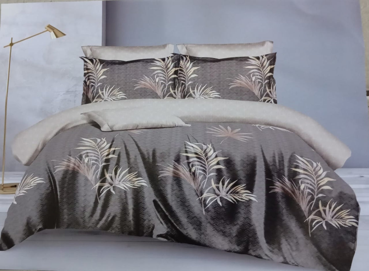 Cotton Binded Duvet Set 6×7 with Bedsheet and Pillow Cases