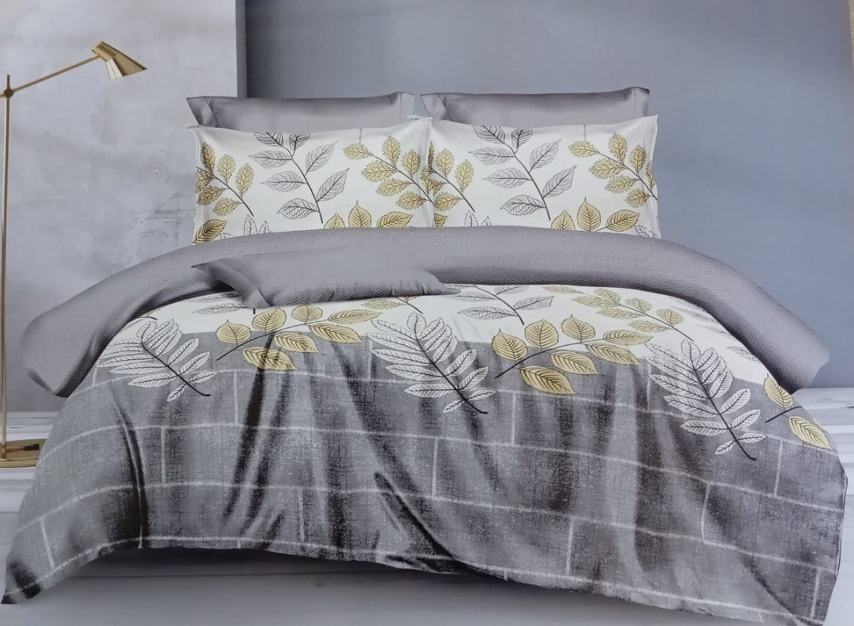Cotton Binded Duvet Set 6×7 with Bedsheet and Pillow Cases