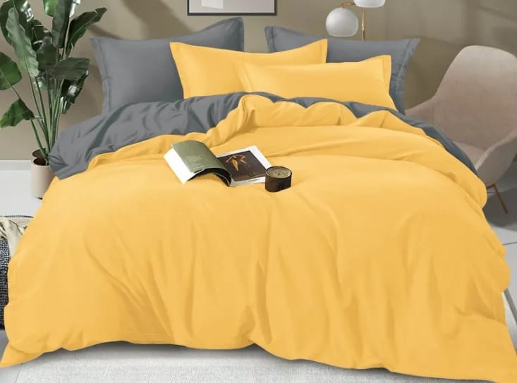 6×7 ft Cotton Duvet Cover Set with Bedsheet and Four Pillowcases