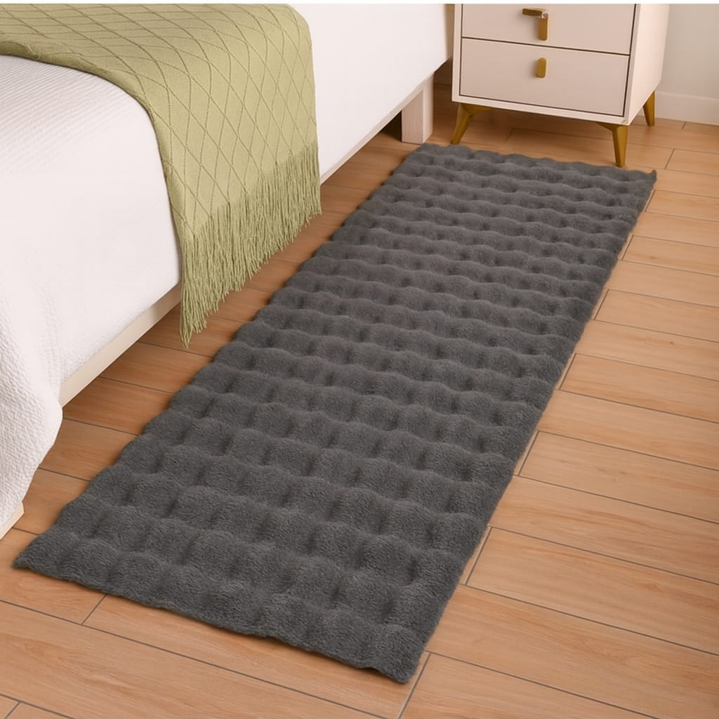 60 × 180cm Rabbit Fur Bedside Runner