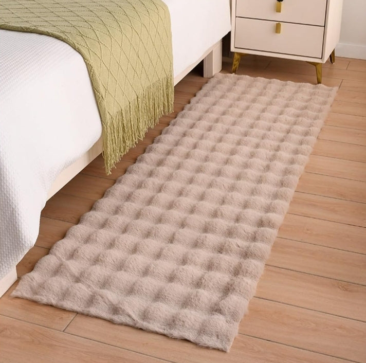 60 × 180cm Rabbit Fur Bedside Runner