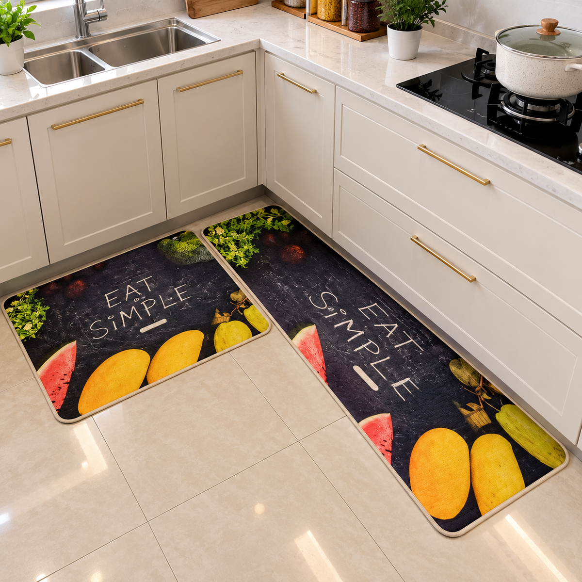 Heavy Rubber Kitchen Mats – 120 × 45 cm and 75 × 45 cm