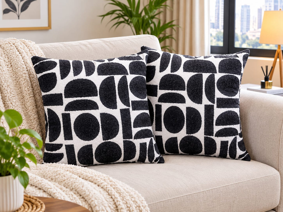 45 × 45cm Jacquard Crescent Pillow Covers