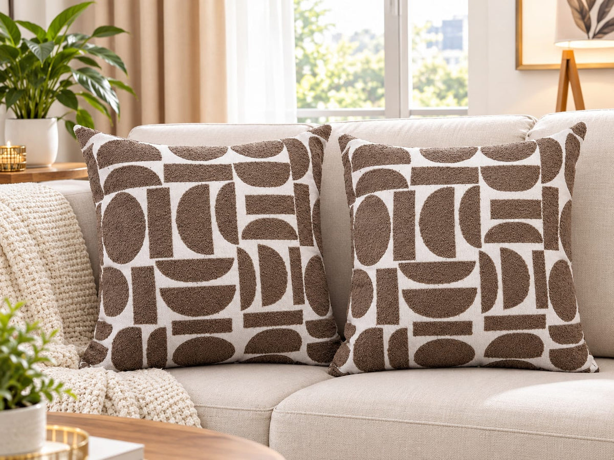 45 × 45cm Jacquard Crescent Pillow Covers