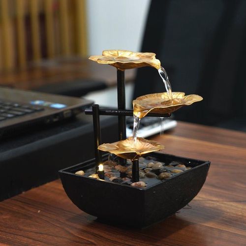 3-Tier Tabletop Waterfall Fountain for Indoor Home Decor