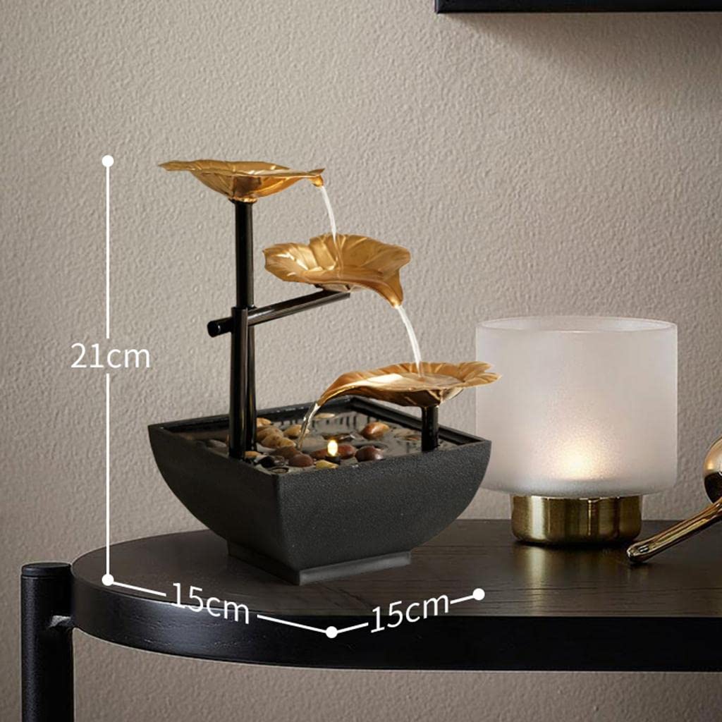 3-Tier Tabletop Waterfall Fountain for Indoor Home Decor