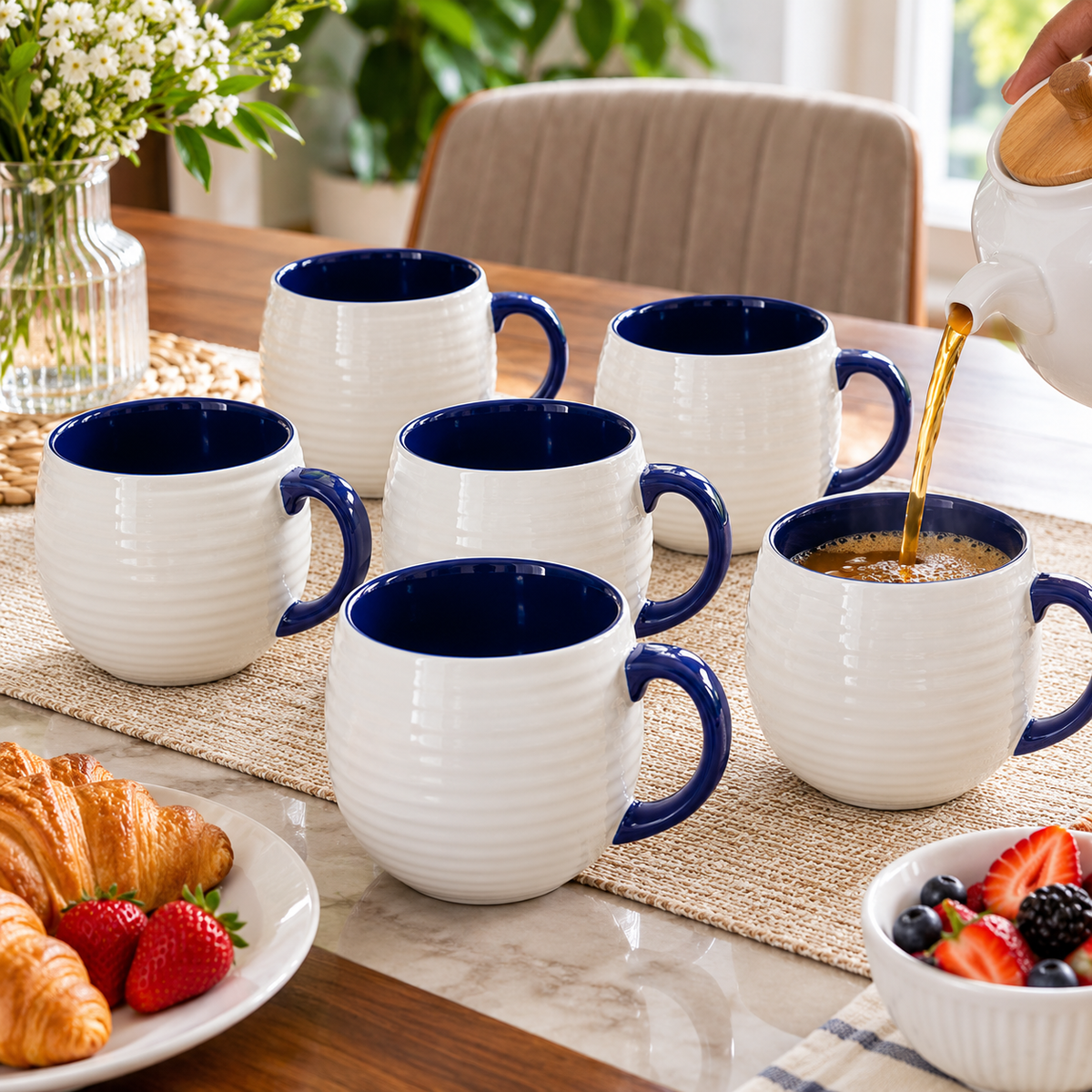 6-Piece Ceramic Mug Set