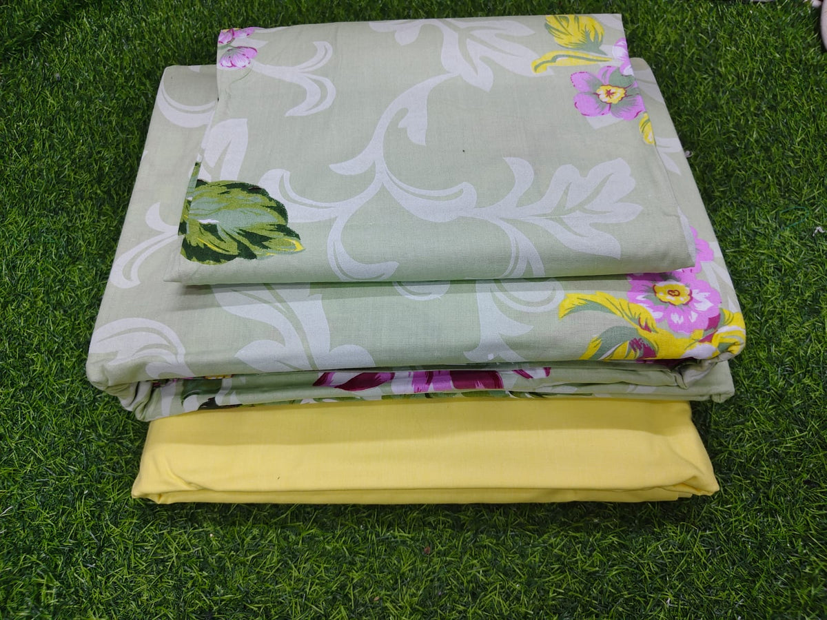 Extra King 100% Cotton Bedsheet Set 250cm × 280cm