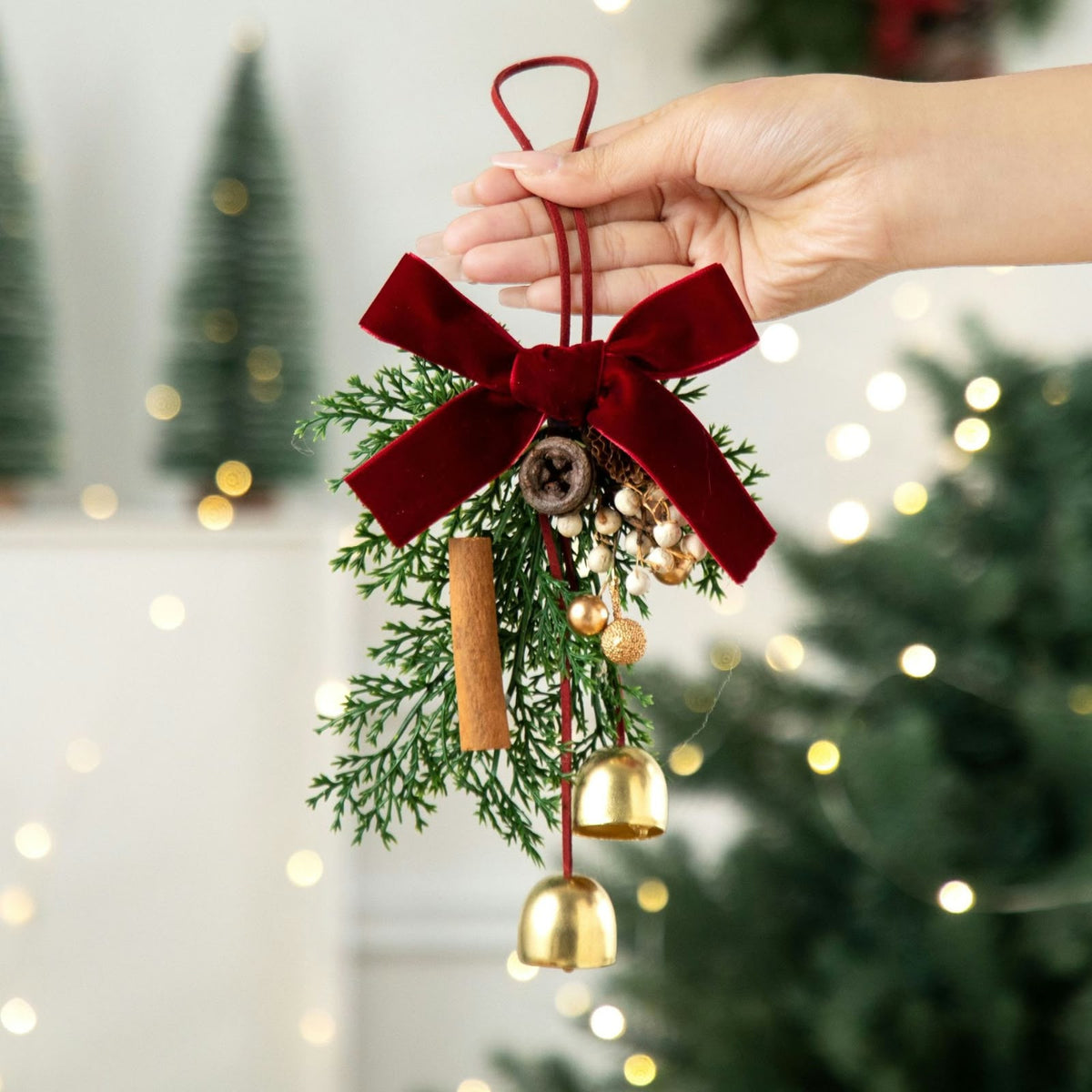 Christmas Bell Wind Chime Festive Door Hanging Decoration