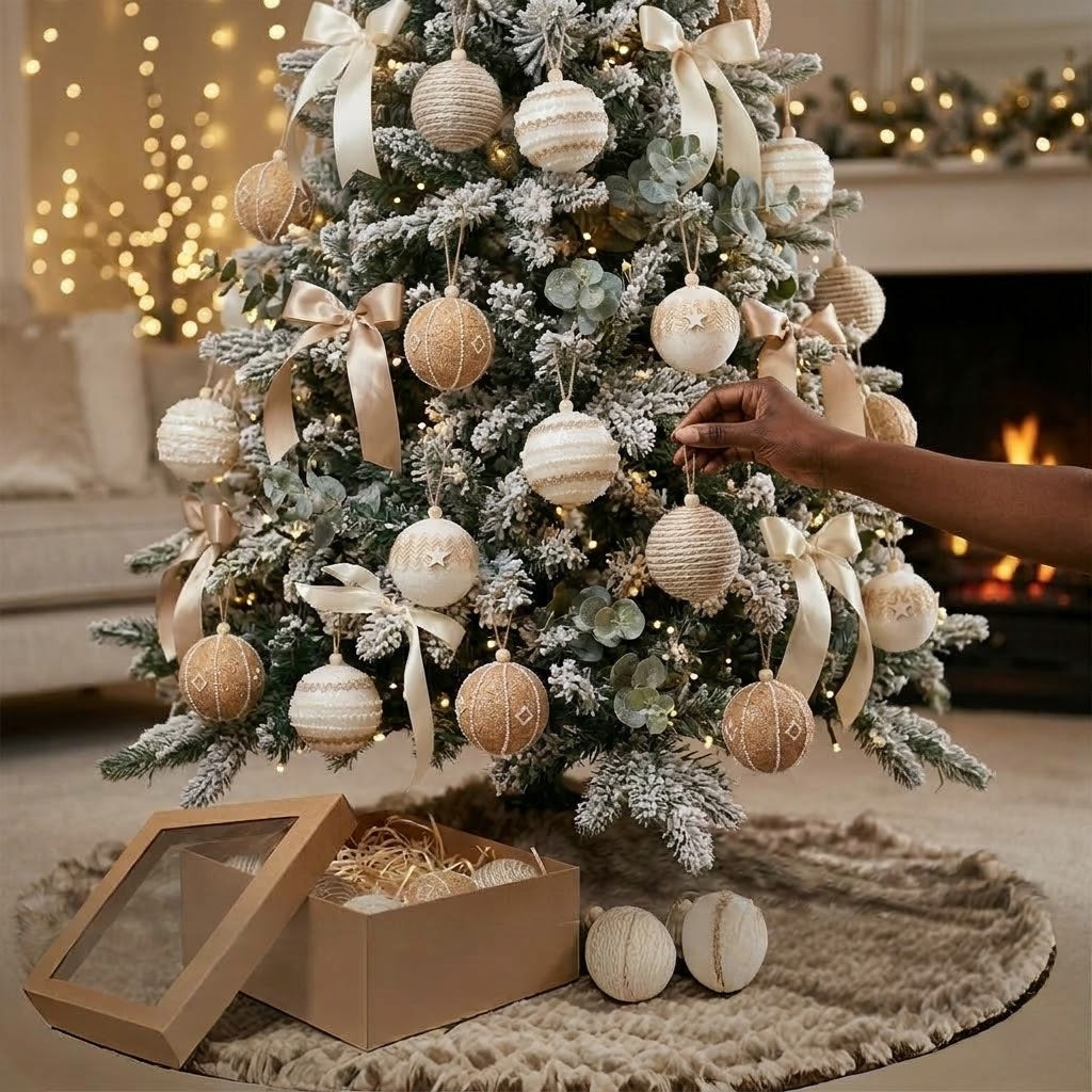 12-Piece Christmas Baubles 8cm
