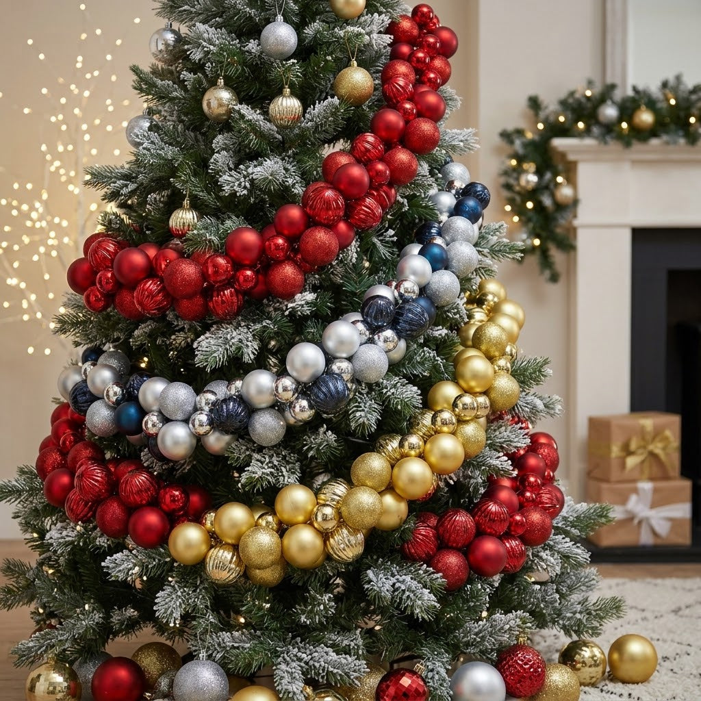 Christmas Bauble String Decorations 1.8m