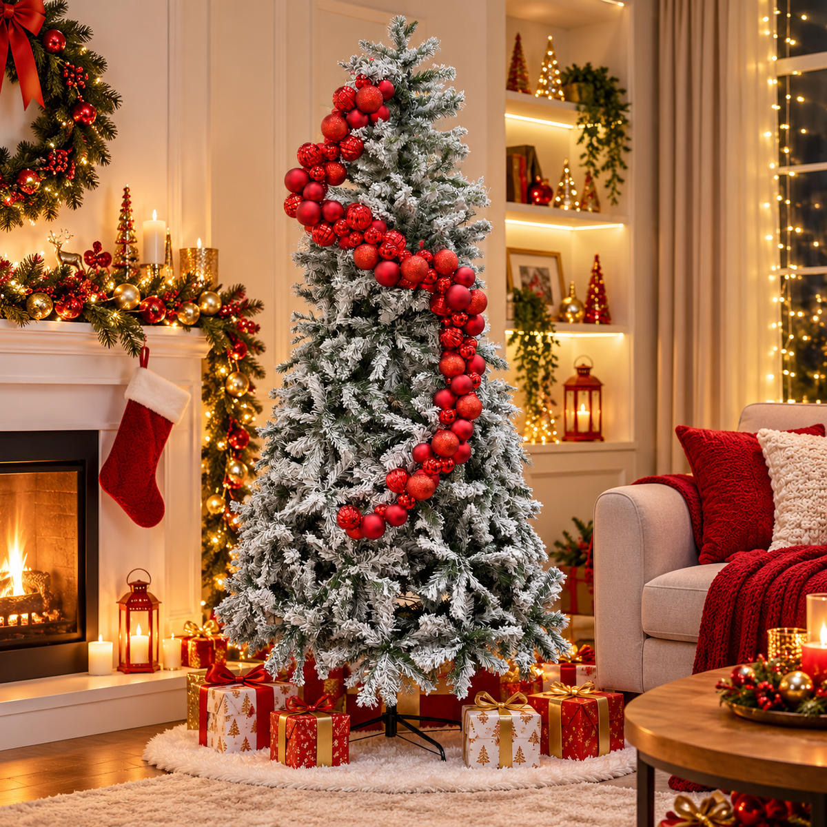 Christmas Bauble String Decorations 1.8m
