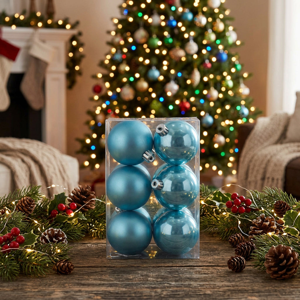6-Piece Snowfall Christmas Baubles Set